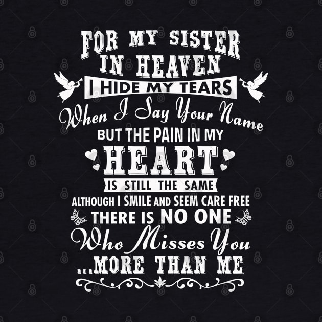 For My Sister in Heaven, I Hide My Tears by The Printee Co